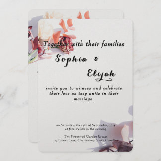 Romantische Elegante Hochzeitsfeier Einladung