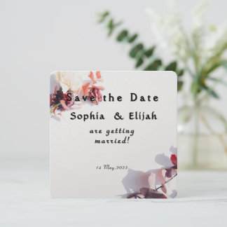 Romantische Elegante Hochzeitskarte Save the Date