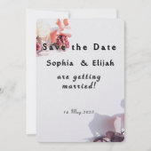 Romantische Elegante Hochzeitskarte Save the Date  (Vorderseite)