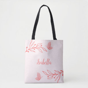 Romantische elegante Korallenrosa Tasche