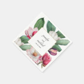 Romantische Elegante Magnolia Serviette (Ecke)