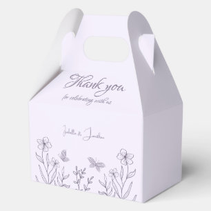 Romantische elegante maulbeerfarbene Hochzeit Geschenkschachtel