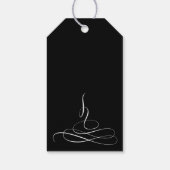 Romantische Elegante Minimalistische Cursive Einfa Geschenkanhänger (Rückseite)