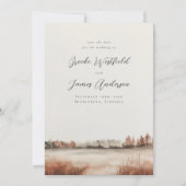 Romantische Elegante Nicht-Foto-Hochzeit im Herbst Save The Date (Vorderseite)
