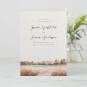 Romantische Elegante Nicht-Foto-Hochzeit im Herbst Save The Date (Stehend Vorderseite)