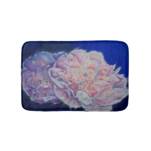 Romantische elegante rosa blaue Pastellfarben Badematte