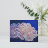 Romantische elegante rosa blaue Pastellfarben Postkarte (Stehend Vorderseite)