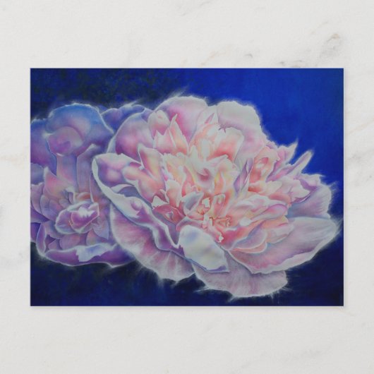 Romantische elegante rosa blaue Pastellfarben Postkarte (Vorderseite)