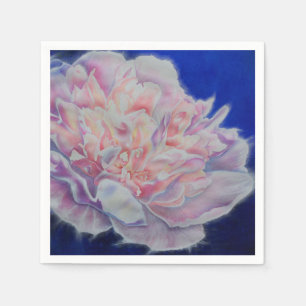 Romantische, elegante rosa pastellfarbene Malerei Serviette