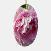 Romantische, elegante rosafarbene, blühende Pink P Keramikornament (Rechts)