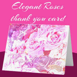 Romantische Elegante Rose Dankeschön Card Dankeskarte