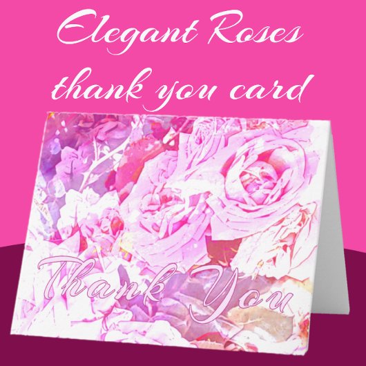 Romantische Elegante Rose Dankeschön Card Dankeskarte