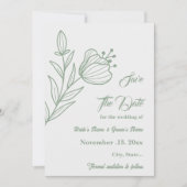 Romantische elegante Salbei Blütenhochzeit Save The Date (Vorderseite)