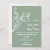 Romantische, elegante Salbeiblüte Einladung (Vorderseite)