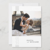 Romantische elegante Script-Foto-Hochzeiten: Einla Einladung (Vorderseite)