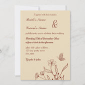 Romantische, elegante Terracotta Einladung (Vorderseite)