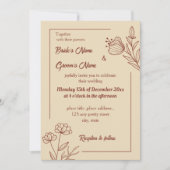 Romantische, elegante Terracotta Einladung (Vorderseite)