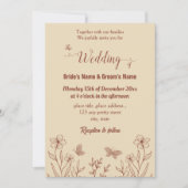 Romantische, elegante Terracotta Einladung (Vorderseite)