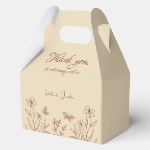Romantische, elegante Terracotta Hochzeitsreise mi Geschenkschachtel