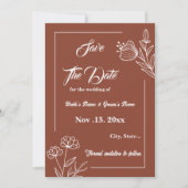 Romantische, elegante Terracotta Hochzeitsreise mi Save The Date (Vorderseite)