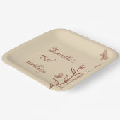 Romantische, elegante Terracotta Pappteller (Gewinkelt)