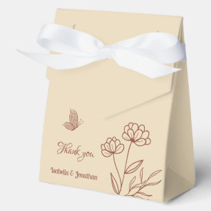 Romantische elegante Terrakotta-Blumenhochzeit Geschenkschachtel