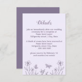 Romantische, elegante und blumengeschmückte Hochze Begleitkarte (Vorne/Hinten)