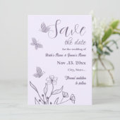 Romantische, elegante und blumengeschmückte Hochze Save The Date (Stehend Vorderseite)