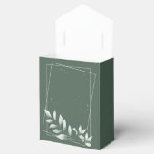 Romantische Elegante verblichene grüne Blätter Geschenkschachtel (Geöffnet)