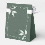 Romantische Elegante verblichene grüne Blätter Geschenkschachtel (Rückseite)