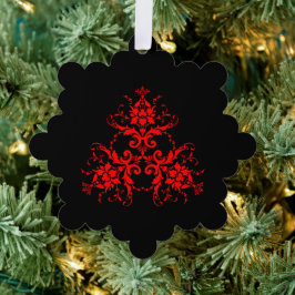 Romantische, elegante Vintage Damaske Ornament Karte