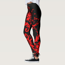 Romantische, elegante Vintage Damaske Roter Goth