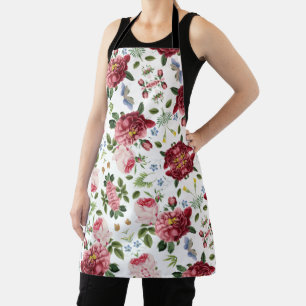Romantische elegante Vintage-Rosen in Rosa Schürze