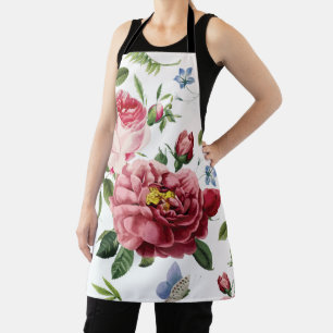 Romantische elegante Vintage-Rosen in Rosa Schürze