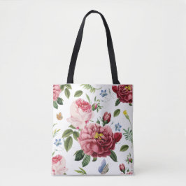 Romantische elegante Vintage-Rosen in Rosa Tasche