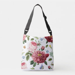 Romantische elegante Vintage-Rosen in Rosa Tragetaschen Mit Langen Trägern