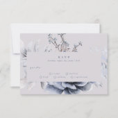 Romantische elegante Winter Floral Wedding RSVP Ca (Vorderseite)
