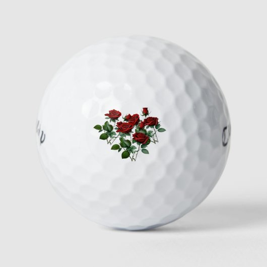 Romantische Eleganz rosa blühender Rosen Golfball (Vorderseite)