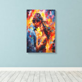 Romantische Embrace Expressionismus Abstrakte Lieb Leinwanddruck (Insitu (Holzboden))