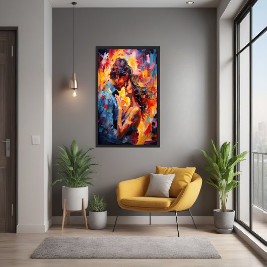 Romantische Embrace Expressionismus Abstrakte Lieb Poster