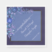 Romantische Engagement-Partei Moonlight-Wildblumen Serviette (Vorderseite)
