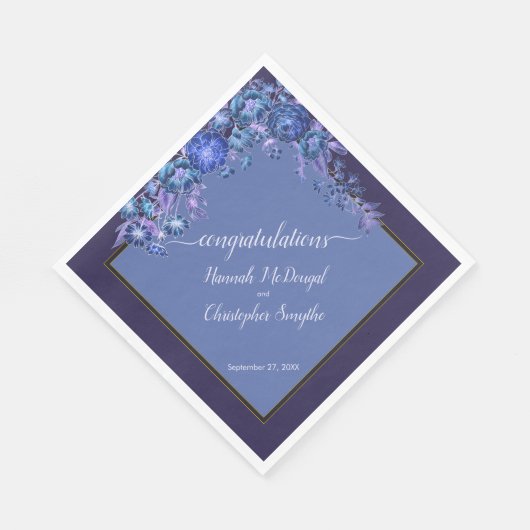 Romantische Engagement-Partei Moonlight-Wildblumen Serviette (Ecke)