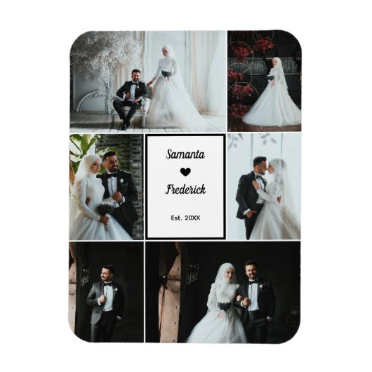 Romantische Erinnerung an Hochzeiten - 6 individue Magnet (Vertikal)