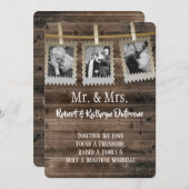 Romantische Erneuerung mit Fotos Einladung (Vorne/Hinten)