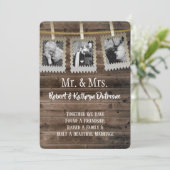 Romantische Erneuerung mit Fotos Einladung (Stehend Vorderseite)