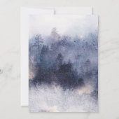 Romantische Ethereal Rustikale Wasserfarbenhochzei Einladung (Rückseite)