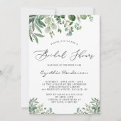 Romantische Eukalyptus Blätter Garten Brautparty Einladung (Vorderseite)