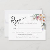 Romantische Eukalyptus Bouquets Wedding RSVP Karte (Vorderseite)
