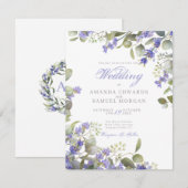Romantische Eukalyptus & Lavender Wedding Einladun (Vorne/Hinten)