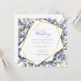 Romantische Eukalyptus & Lavender Wedding Einladun Einladung